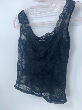 Arianne Black Lace Camisole Tank Top, size S